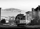 San Francisco Cable Car Alcatraz Wood Sign 9x12 (23cm x 31cm) Solid