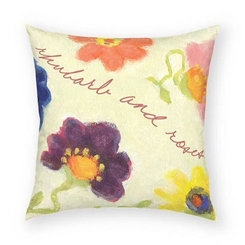 Rhubarb & Roses Pillow 18x18