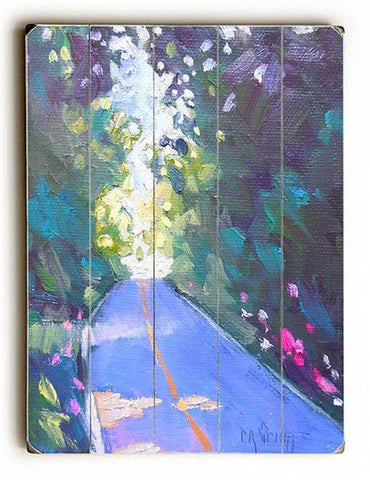 Summer Highway II Wood Sign 14x20 (36cm x 51cm) Planked