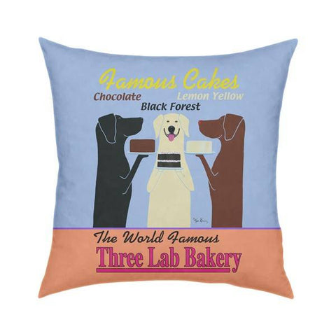 Three Lab Bakery Pillow 18x18