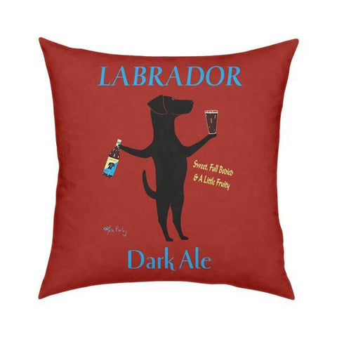 Labrador Dark Ale Pillow 18x18