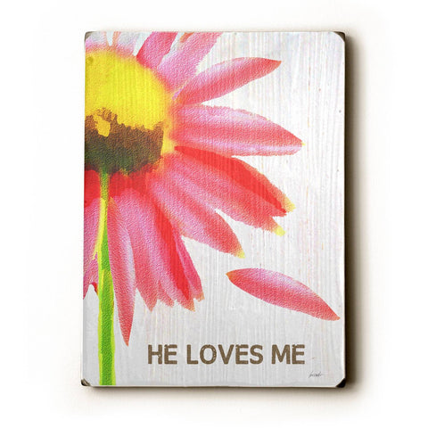 He Loves Me Wood Sign 9x12 (23cm x 31cm) Solid