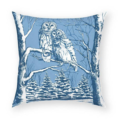 Owl Couple Pillow 18x18