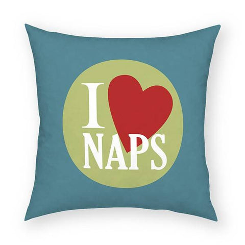 I Love Naps Pillow 18x18