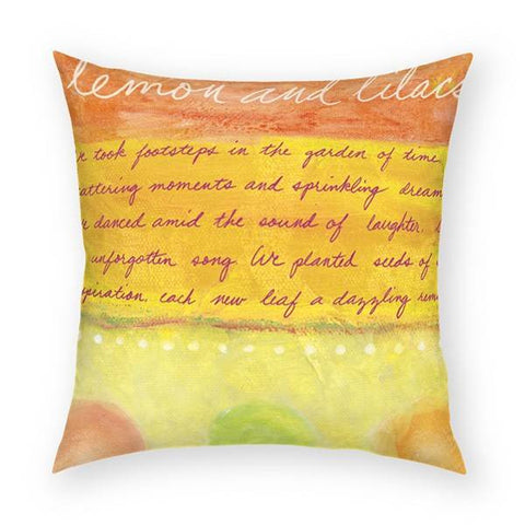 Lemon & Lilacs Pillow 18x18