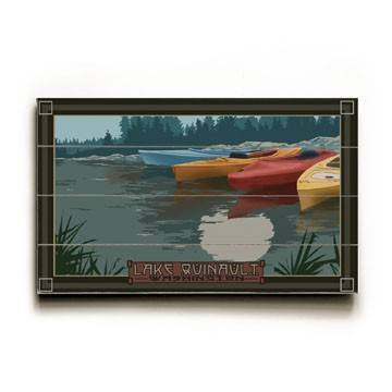 Kayaks Wood Sign 7.5x12 (20cm x31cm) Solid