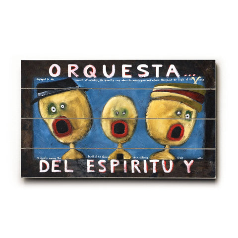 Orquesta Wood Sign 7.5x12 (20cm x31cm) Solid