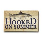 Hooked on Summer Wood Sign 7.5x12 (20cm x31cm) Solid