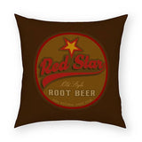 Root Beer Soda Pillow 18x18