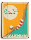 Sunshine - California Wood Sign 14x20 (36cm x 51cm) Planked