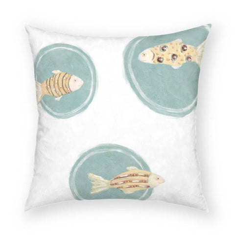 Three Fish Pillow 18x18