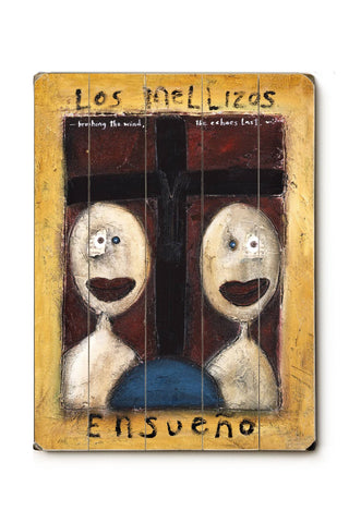 Los Mel Lizas Wood Sign 9x12 (23cm x 30cm) Solid