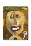 Man with Flower Wood Sign 9x12 (23cm x 31cm) Solid