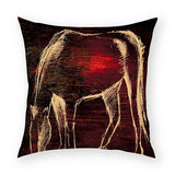 Horse Drinking-3 Pillow 18x18