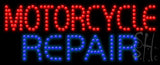 Motorcycle Repair Animated Led Sign 11" Tall x 27" Wide x 1" Deep