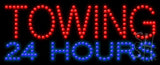 Towing 24 Hours Animated Led Sign 11" Tall x 27" Wide x 1" Deep