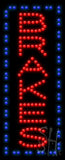 Brakes Animated Led Sign 11" Tall x 27" Wide x 1" Deep