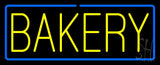 Yellow Bakery with Blue Border Neon Sign 13" Tall x 32" Wide x 3" Deep