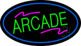 Arcade Oval Blue Neon Sign 17" Tall x 30" Wide x 3" Deep