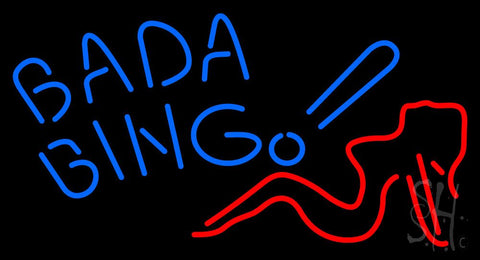 Blue Bada Bing Lady Neon Sign 20