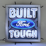 Ford - Built Ford Tough Neon Sign With Backing 24" x 24" x 4"