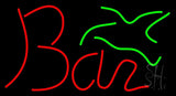 Bar with Palm Tree Neon Sign 20" Tall x 37" Wide x 3" Deep