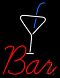 Bar With Martini Glass Neon Sign 31" Tall x 24" Wide x 3" Deep