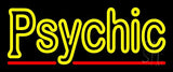 Yellow Double Stroke Psychic Neon Sign 10" Tall x 24" Wide x 3" Deep