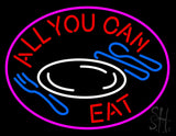 All You Can Eat Diet Catering Neon Sign 24" Tall x 31" Wide x 3" Deep