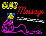 Custom Club With Girl Logo Neon Sign 20" Tall x 37" Wide x 3" Deep