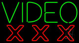 Video Triple X Neon Sign 20" Tall x 37" Wide x 3" Deep