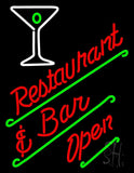 Restaurant Bar Open Neon Sign 31" Tall x 24" Wide x 3" Deep