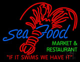 Seafood Neon Sign 24" Tall x 31" Wide x 3" Deep