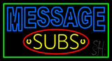 Custom Subs Neon Sign 20" Tall x 37" Wide x 3" Deep