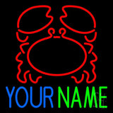 Custom Crab Name Neon Sign 24" Tall x 24" Wide x 3" Deep