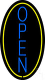 Vertical Open with Oval Neon Sign 30" Tall x 17" Wide x 3" Deep