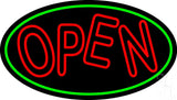 Red Double Stroke Open Oval Neon Sign 17" Tall x 30" Wide x 3" Deep