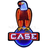 Case Eagle Neon Sign In Shaped Steel Can 45" x 30" x 6"