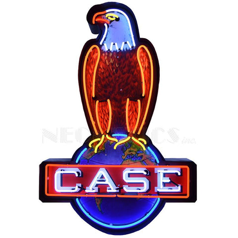 Case Eagle Neon Sign In Shaped Steel Can 45